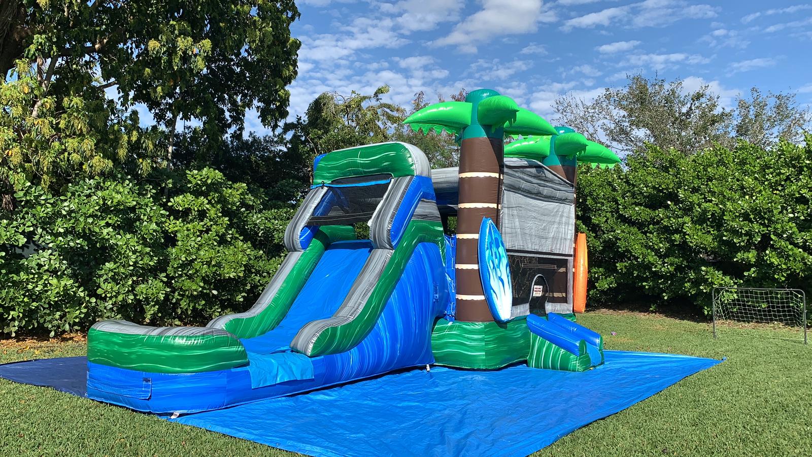 bounce house water slide combo